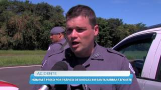 Homem é preso por tráfico de drogas durante acidente em Santa Bárbara D’Oeste