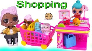 LOL Surprise Dolls Shopping At Shopkins Store + Surprise Blind Bags