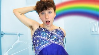 TRYING ON PROM DRESSES LIKE A QUEEN | MILESCHRONICLES