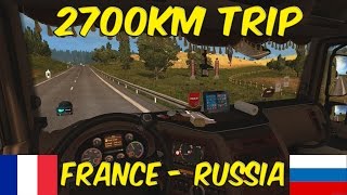 Euro Truck Simulator 2 France - Russia 2700km trip (ProMods 2.11 + RusMap 1.6.3)