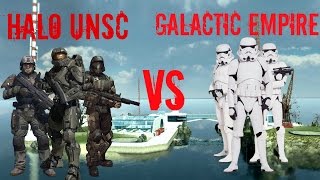 Garry's Mod NPC Wars: Halo UNSC vs Star Wars The Galactic Empire
