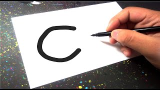 C HARFİNDEN İNEK NASIL ÇİZİLİR? - (ÇOK KOLAY !) #ForKids