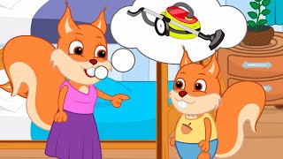 Famille d'Écureuil - Qui Nettoie Mieux Vidéos Animé 2021 en Français 13+