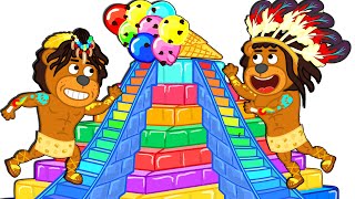 Lion Family Official Channel ?️ Superheroes #11. Chichen Itza and Rainbow Pyramid 3D / Cartoon for K