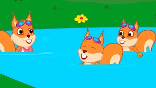 Famille d'Écureuil - Lac De La Forêt Vidéos Animé 2021 en Français 13+