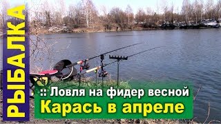 Рыбалка на фидер ранней весной. Карась в апреле. Открытие сезона 2019