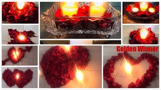 16 Amazing Romantic Idea | Rose Petal decoration |Candle Romantic Idea | Heart Romantic Decoration