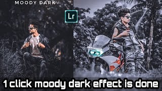 How to edit moody dark, lightroom mobile tutorial, lr editing