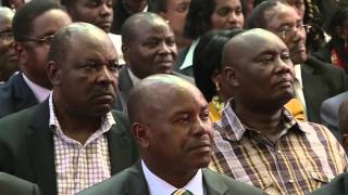 A jovial President Uhuru Kenyatta shows his funny side