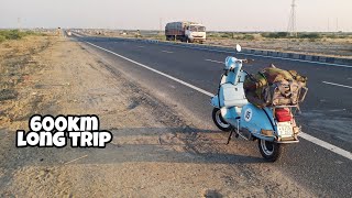 600km long trip on vespa.