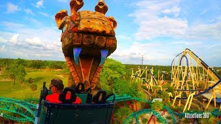[4K] Cobra's Curse Roller Coaster - Busch Gardens Tampa, Florida 2017