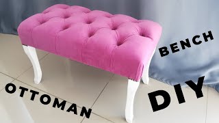 БАНКЕТКА-ПУФ-мебель своими руками-DIY  bench seat