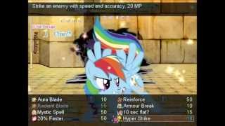 MLP RPG Fighting the Unknown Arena Boss (Rainbow Dash vs King Sombra) (Beta)