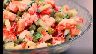 Простой Салат с Помидорами и другими овощами
