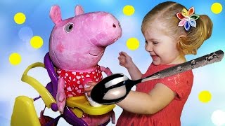 Супер Набор игрушек для Дианы СВИНКА ПЕППА Коляска для Кукол, Стульчик для кормления, Peppa Pig