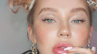 first impressions of glossier / full face makeup tutorial