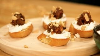 Goat Cheese Tostada with Date Jam - Summer Tapas Series, Tapas 2 - CookingWithAlia - Episode 263