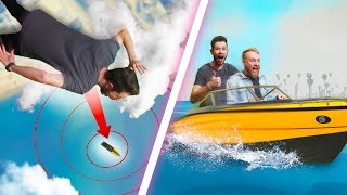 Skydiving Into A MOVING BOAT! | GTA5