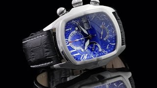 Invicta 18918 Dragon Lupah Swiss Made Automatic Chronograph Sellita SW500 Leather Strap Watch