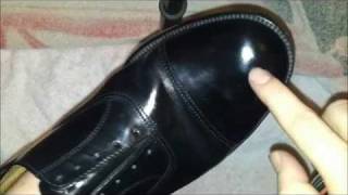 Bull polishing a shoe