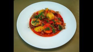 Мясо, тушёное с овощами - Нарханги • Готовить просто, говядина