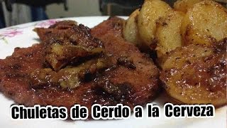 Chuletas de cerdo  a la cerveza - Video #12