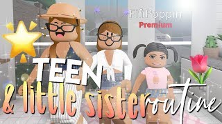 Teen & Little Sister Day in the Life | Bloxburg Roleplay | alixia