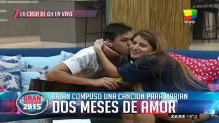 Brian celebró dos meses con Marian dedicándole una canción