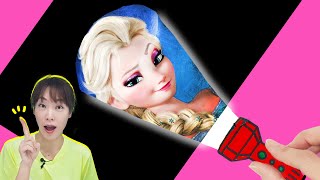 엘사를 찾아라!! 서은이의 엄마의 겨울왕국 공주 그림찾기 마법의 그림 자판기 놀이 만들기 Making Light for Frozen Elsa Princess