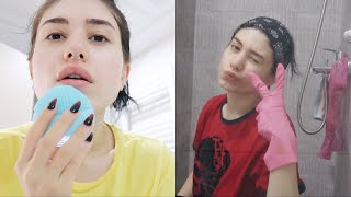 BENİMLE EVDE TAKILIN! | SPOR,YÜZ BAKIMI,TEMİZLİK
