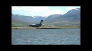 C-17 departing Akureyri airport in Iceland