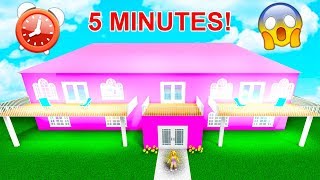 I Built This MANSION In 5 MINUTES - Bloxburg Challenge! (Roblox)