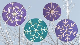 Flocons de neige avec des coton-tiges DIY bricolage
