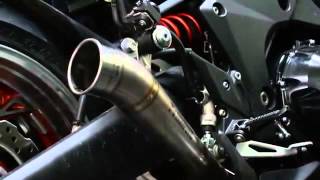 NEW REACING SOUND GP At Kawasaki Z1000 Akrapovic Megaphone Titanium slip on Remove Silencer