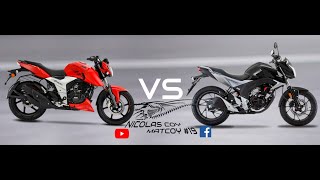 TVS Apache RTR 160 4V vs Honda CB160F DLX Comparativa + Características