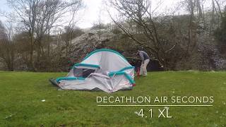 Quechua Air Seconds 4.1 XL Family Camping Tent - putting it up