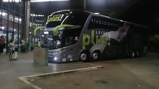 Onibus da Garcia Marcopolo DD leito plus na rodoviária de Cascavel PR