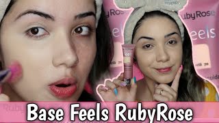 RESENHA Nova BASE da RUBYROSE | Linha FEELS | Elaynepadilha Makeup