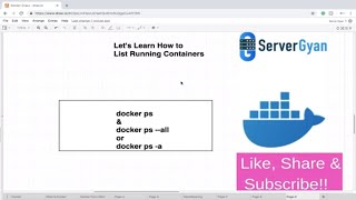 How to list running container of Docker |  List running container on docker