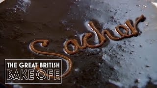 How to shape and decorate a Sachertorte with Mary Berry Pt 3 | The Great British Bake Off