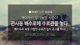 메이두리 vlog - 2019.09.20.Fri.~21.Sat. - 관사동 배수로에 수로관을 놓다.
