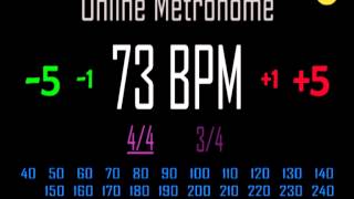 Metronomo Online - Online Metronome - 73 BPM 4/4
