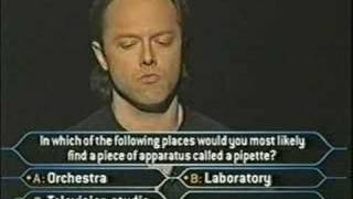 Lars Ulrich on "Who Wants To Be A Millionaire"