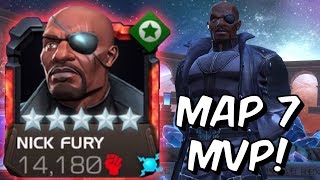 5 Star Nick Fury - Alliance Quest Map 7 MVP Gameplay! - Marvel Contest of Champions