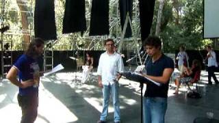 RICCARDO SCAMARCIO e ANGELO TUMMINELLI durante le Prove in Versiliana