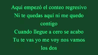 Cuenta Regresiva - Gilberto Santa Rosa - Letra