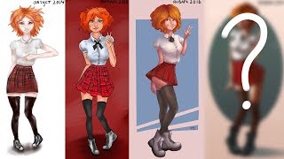 История создания рисунка // Перерисовка старого рисунка ( speedpaint paint tool sai 2)