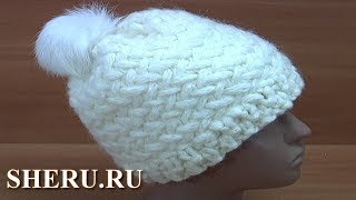 Супер шапка за один вечер Урок 249