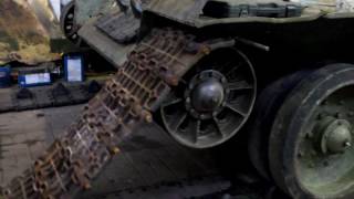 Танк Т34-85. Установка гусеничного полотна