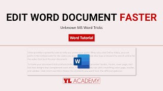 Tricks to Edit MS Word Document Faster